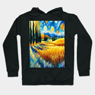 Vincent Van Gogh Inspired Golden Wheat Field Hoodie